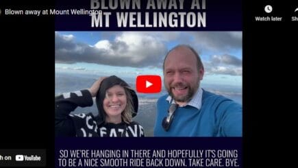Blown away at Mount Wellington