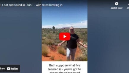 Lost and found in Uluru … with rates blowing in