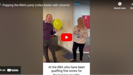 “Popping the RBA’s party (video better with volume)”