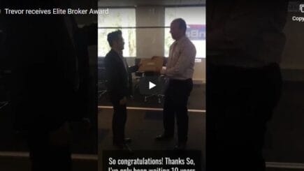 Trevor receives Elite Broker Award